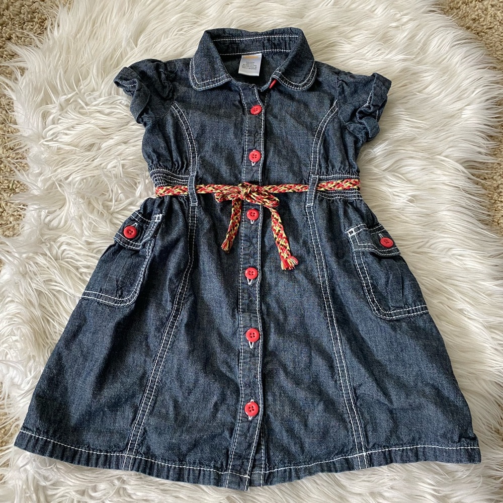 {Gymboree} Chambray Button Down Shirt Dress - Toddler Girl 3